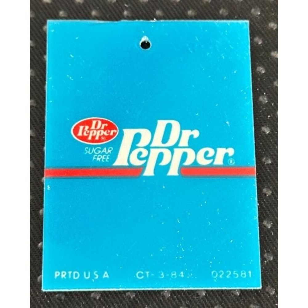 RARE Dr Pepper Sugar Free Plastic Sign 2.5'' x 1.75'' Soda‎ Ephemera